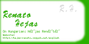 renato hejas business card